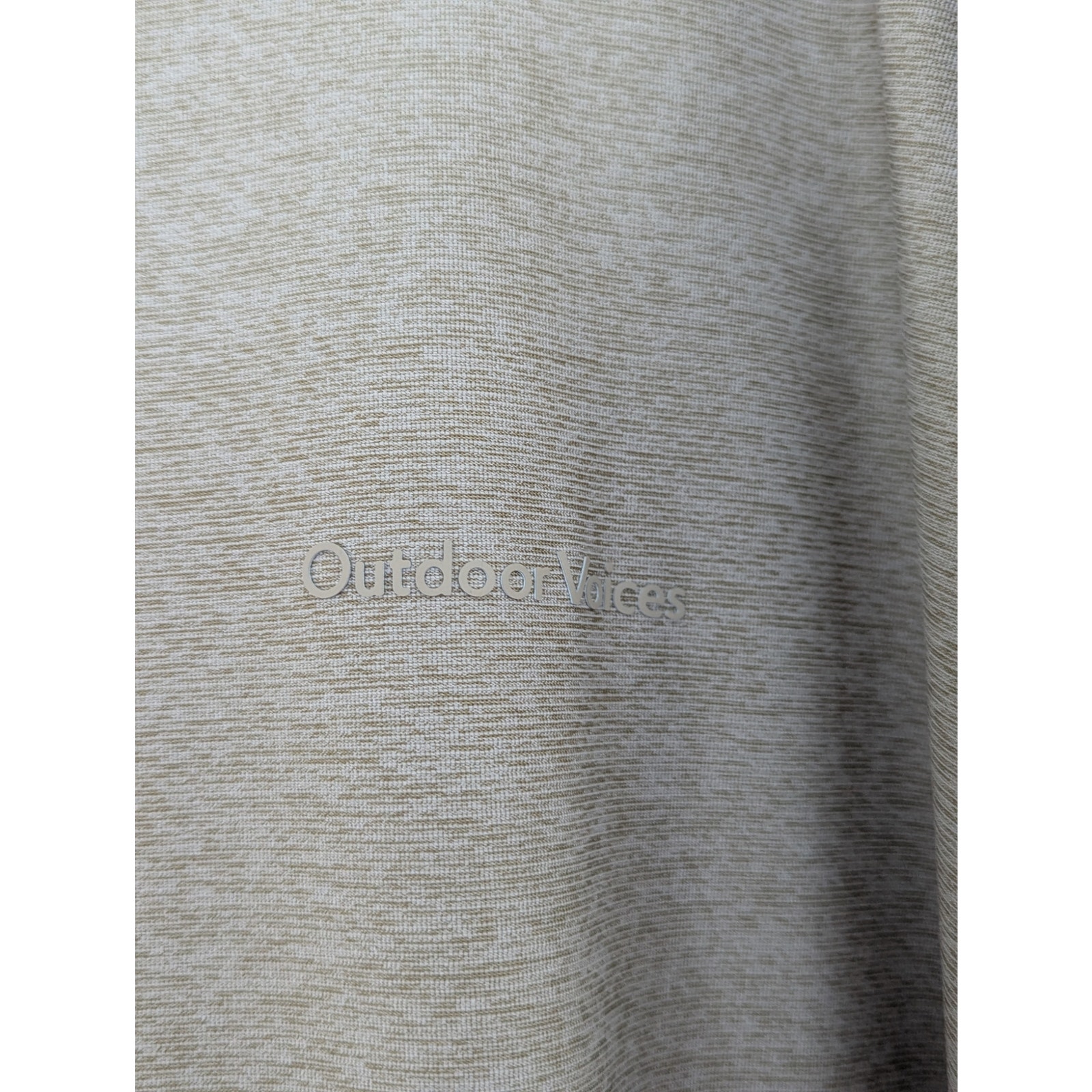 Outdoor Voices Mens Xl Tan Heathered Pullover Hoodie Sweatshirt — image 3 of 8